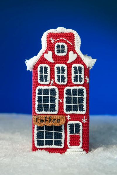 Kerstdorp haken met Mr. Cey - Haakpakket HET RODE GRACHTENPAND - Lang Yarns Quattro