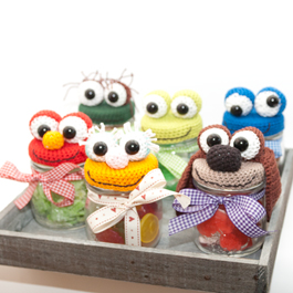 Los patroon Muppet Koekiemonster cadeaupotje + gratis patroon Kikker - Afbeelding 2