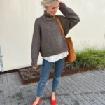 petiteknit chestnut sweater a