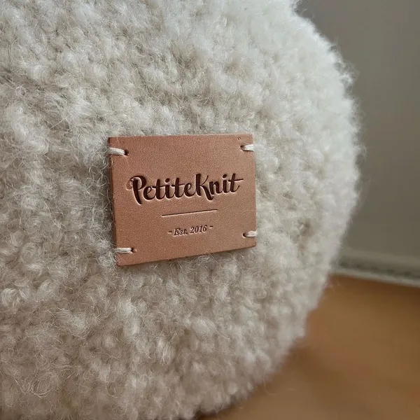 PetiteKnit Leather Label - 4 x 5 cm - 100% leer - per stuk