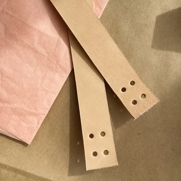 petiteknit leren band french market naturel a