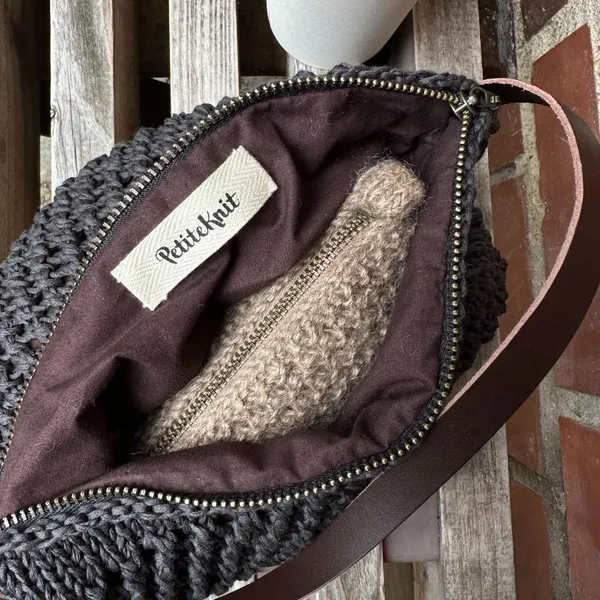 Voering voor tas met ronde bodem - 58 cm - bijv. Florence Bag - PetiteKnit