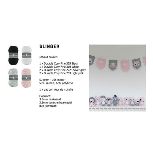 Haakpakket SLINGER LITTLE WOODLAND - Dendennis - Roze - Afbeelding 2