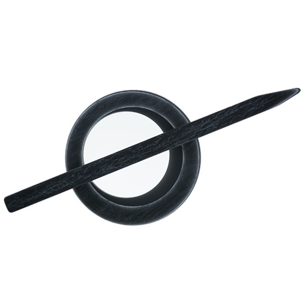 Vestsluiting hout rond 55 mm - grijs/blauw - Afbeelding 2