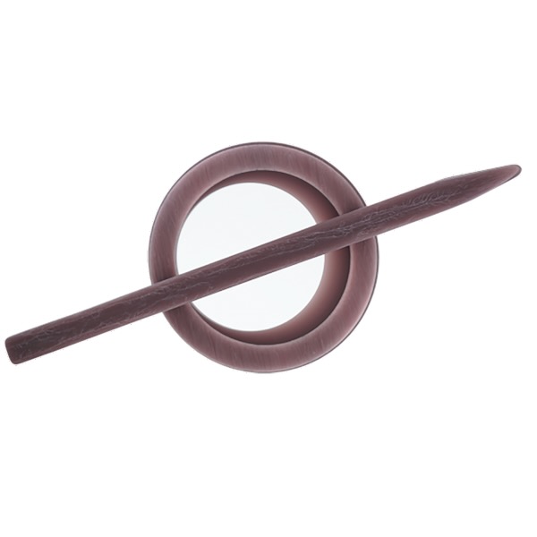 Vestsluiting hout rond 55 mm - grijs/blauw - Afbeelding 3