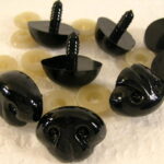 Dierenneuzen 15 mm Zwart