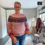Haakpakket Trui Solveig - Juf Sas - excl patroon, met 'juf-sas-label' (42/44/XL)