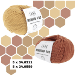Breipakket Lang Yarns KnitALong #HoneyCombKAL - Happily Knitting - MERINO 120