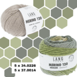 Breipakket Lang Yarns KnitALong #HoneyCombKAL - Happily Knitting - MERINO 120/Dégradé