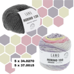 Breipakket Lang Yarns KnitALong #HoneyCombKAL - Happily Knitting - MERINO 120/Dégradé