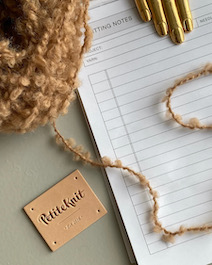 PetiteKnit Leather Label - 4 x 5 cm - 100% leer - per stuk - Afbeelding 2