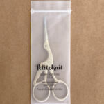 PetiteKnit - Ooievaar-schaartje - goudkleurig - 11,5 cm - RVS