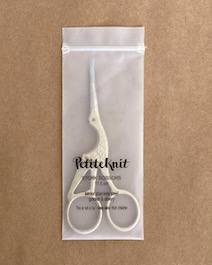 PetiteKnit - Ooievaar-schaartje - goudkleurig - 11,5 cm - RVS - Afbeelding 3