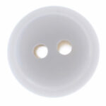 Wit Knoopje met glans en rand - 15 mm - per 5 stuks