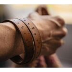 MUUD FIBI - handgemaakte leren liniaal armband