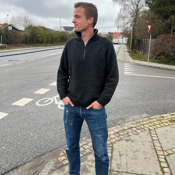 Patroon PetiteKnit - ZIPPER Sweater Light Man
