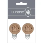 Durable Speenclip blank hout met tekst - per 2 stuks